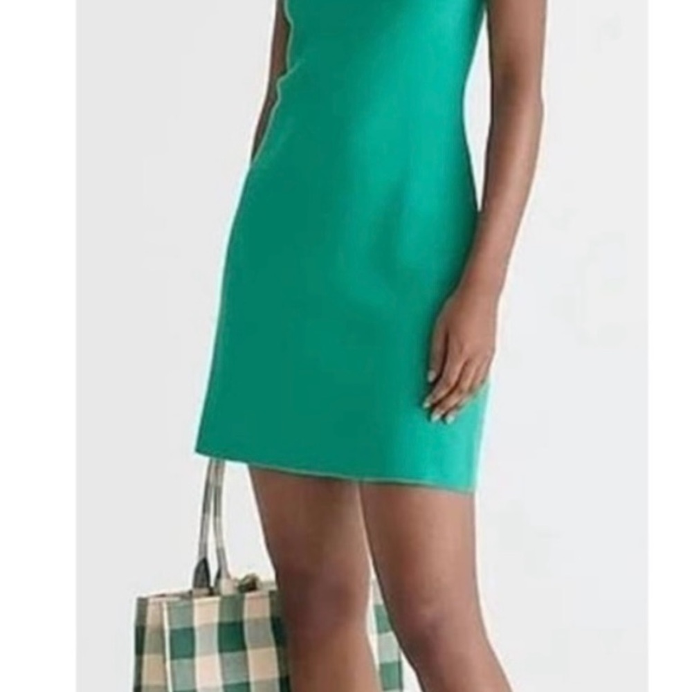 J. Crew Green Halter Sheath Mini Dress XL